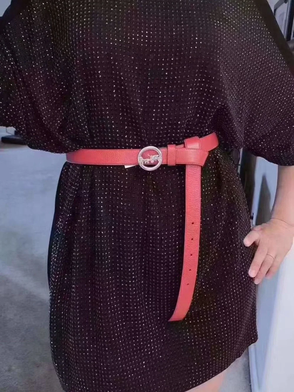 coach women belt —M